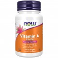 NOW Vitamin A 25000 IU - 100 гелевых капсул