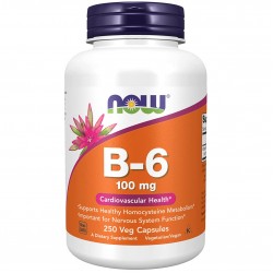 NOW Vitamin B-6 100 mg - 250 вег.капсул