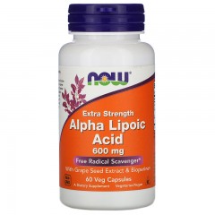 Отзывы Альфа Липоевая кислота 600 мг NOW Alpha Lipoic Acid - 60 капсул