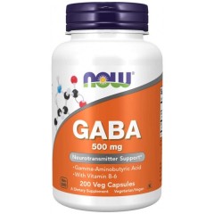 NOW GABA 500 mg - 200 вег.капсул
