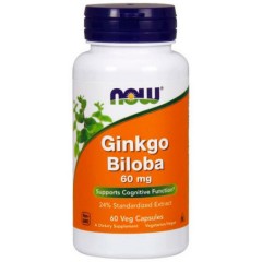 NOW Ginkgo Biloba 60 мг - 60 капсул