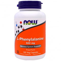 L-Фенилаланин NOW L-Phenylalanine 500 мг - 120 вег. капсул