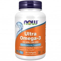 NOW Ultra Omega-3 Fish Oil - 90 гел.капсул