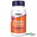 NOW Vitamin D-3 & K-2 1000 IU/45 mcg - 120 капсул