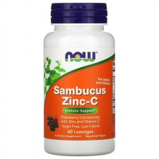 NOW Zambucus Zinc-C - 60 пастилок