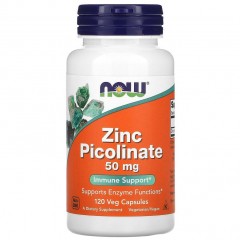 Отзывы NOW Zinc Picolinate 50 mg - 120 вег.капсул