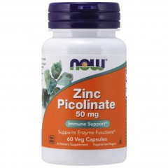 Отзывы NOW Zinc Picolinate 50 mg - 60 вег.капсул