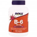 NOW Vitamin B-6 100 mg - 250 вег.капсул