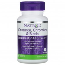 Natrol Cinnamon, Chromium & Biotin - 60 таблеток