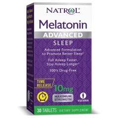 Natrol Melatonin Advanced Sleep Time Release 10 mg - 30 таблеток