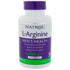 Аминокислоты Natrol L-Arginine 3000 мг - 90 таблеток
