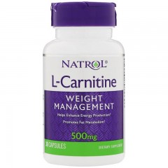 L-Карнитин Natrol L-Carnitine 500 mg - 30 капсул