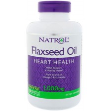 Льняное масло Natrol Omega-3 Flax Seed Oil - 90 капсул (1000 мг)