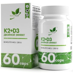 Витамины К2 и Д3 NaturalSupp Vitamin K2+D3 - 60 капсул