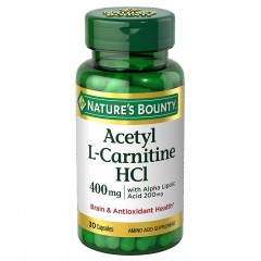 Отзывы Nature's Bounty Acetyl L-Carnitine HCI 400 mg with Alpha Lipoic Acid 200 mg - 30 капсул