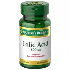 Фолиевая кислота Nature's Bounty Folic Acid 800 mcg - 250 таблеток