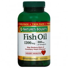 Рыбий жир Nature's Bounty Fish Oil 1200 mg - 180 гелевых капсул