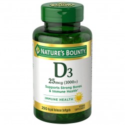 Nature's Bounty Vitamin D3 1000 IU (25 mcg) - 250 гелевых капсул