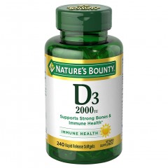 Витамин Д3 50 мкг Nature's Bounty Vitamin D3 2000 IU (50 mcg) - 240 капсул (срок 09.23)