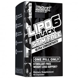 Nutrex Жиросжигатель Lipo-6 Black Stim-Free Ultra Concentrate - 60 капсул