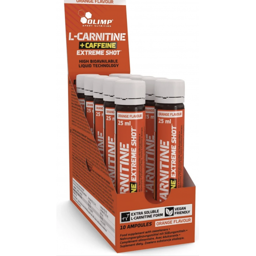 Olimp L-Carnitine Caffeine Shot 10X25ml (вишня)