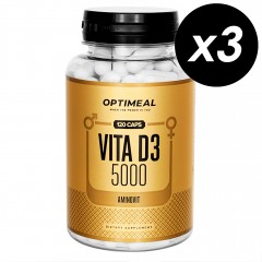 Витамин Д3 OptiMeal VITA D3 5000 - 360 капсул (3 шт по 120 капс) (срок 02.23)