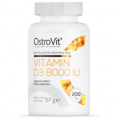Витамин Д3 OstroVit Vitamin D3 8000 IU - 200 таблеток