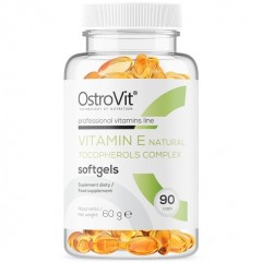 Витамин Е OstroVit Vitamin E Natural Tocopherols Complex - 90 гелевых капсул