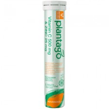 Plantago Vitamin C 500 mg + Zinc 25 mg - 20 шипучих таблеток