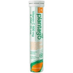 Plantago Vitamin C 500 mg + Zinc 25 mg - 20 шипучих таблеток