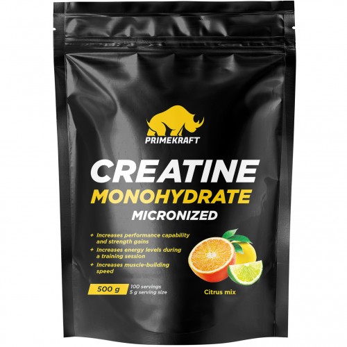 Креатин моногидрат Prime Kraft Creatine Monohydrate - 500 грамм цитрусовый микс