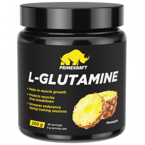 Л-Глютамин Prime Kraft L-Glutamine - 200 грамм ананас