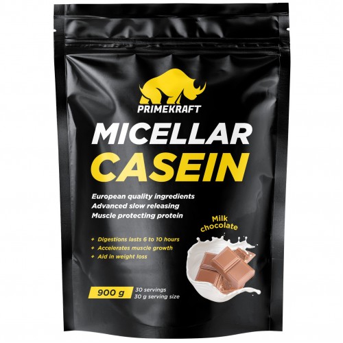 Мицеллярный казеин Prime Kraft Micellar Casein - 900 грамм молочный шоколад