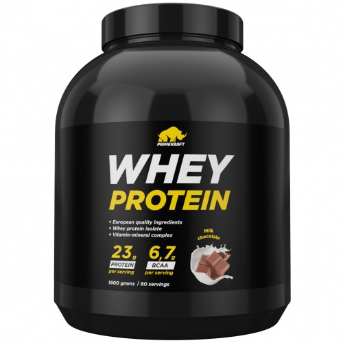 Сывороточный протеин Prime Kraft Whey Protein - 1800 грамм молочный шоколад