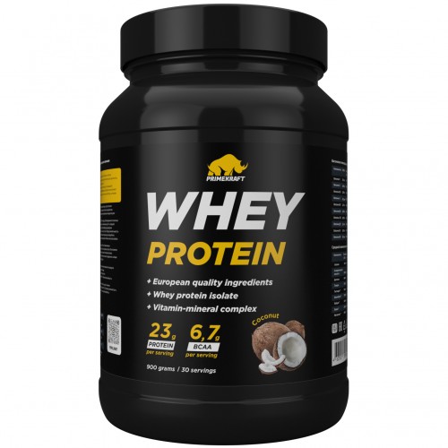Сывороточный протеин Prime Kraft Whey Protein - 900 грамм (банка) соленая карамель