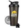 Prime Kraft шейкер с сеткой и шариком - 600 мл (черный) (фото-0)