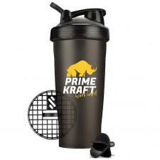 Prime Kraft шейкер с сеткой и шариком - 600 мл (черный)