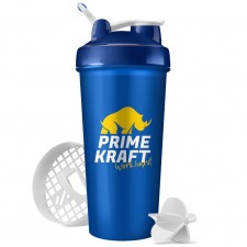 Prime Kraft шейкер с сеткой и шариком - 600 мл (синий)