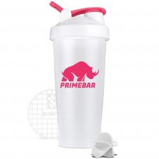 Prime Kraft шейкер с сеткой и шариком - 600 мл (белый)