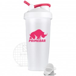 Prime Kraft шейкер с сеткой и шариком - 600 мл (белый)