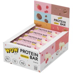 Протеиновый батончик WOWBAR Protein Bar Crunch - 15х40 грамм (малиновый чизкейк)