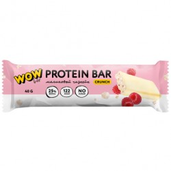 WOWBAR Protein Bar Crunch - 40 грамм малиновый чизкейк