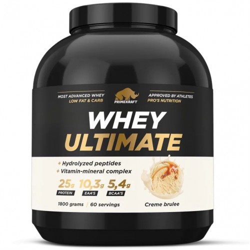 Сывороточный протеин Prime Kraft Whey Ultimate - 1800 грамм крем-брюле 