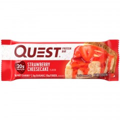 Отзывы Протеиновый батончик Quest Bar StrawBerry CheeseCake (клубничный чизкейк) - 60 грамм
