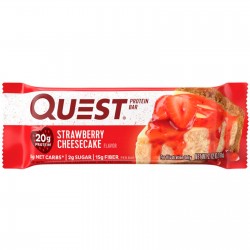 Quest Bar Strawberry Cheesecake (клубничный чизкейк) - 60 грамм