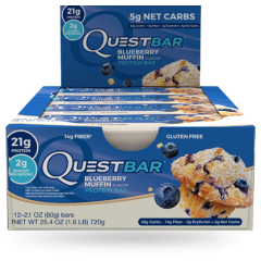 Отзывы Quest Bar - 12 шт (blueberry muffin/черничный маффин)