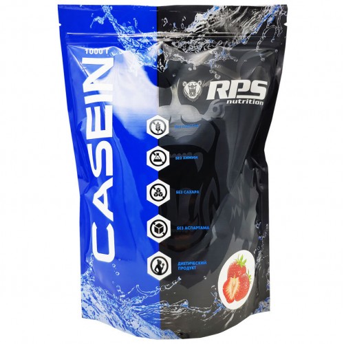 RPS Nutrition Casein Protein - 1000 грамм клубника