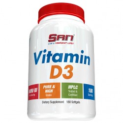 SAN Vitamin D3 5000 IU - 180 гелевых капсул