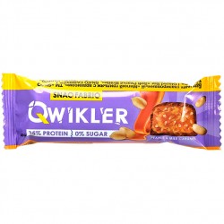 Snaq Fabriq Батончик глазированный Qwikler - 40 грамм орех в карамели (мягкий грильяж)