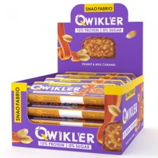 Snaq Fabriq Батончик глазированный Qwikler - набор 30х40 г (мягкий грильяж с арахисом)